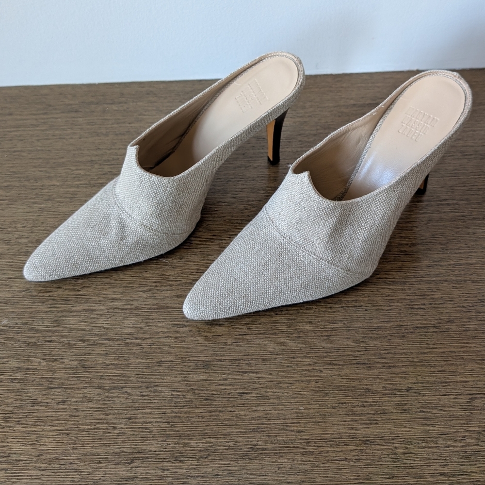 Maryam Nassir Zadeh Cream Pointed Mules